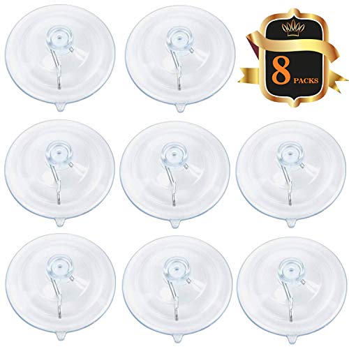 ZARES Suction Cup Hooks,2-1/2 inch Removable Waterproof Stronge Powerful Hooks for Bathroom,Kitchen,Restroom