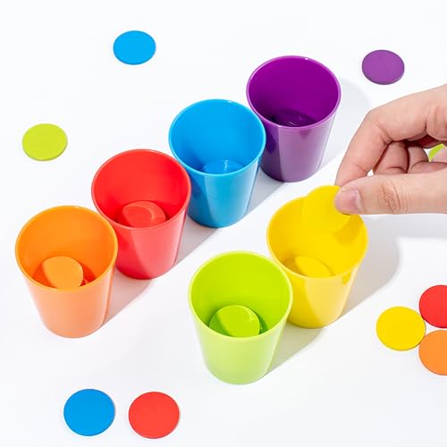 Tasses d'empilement arc-en-ciel pour la classification de couleur - 7