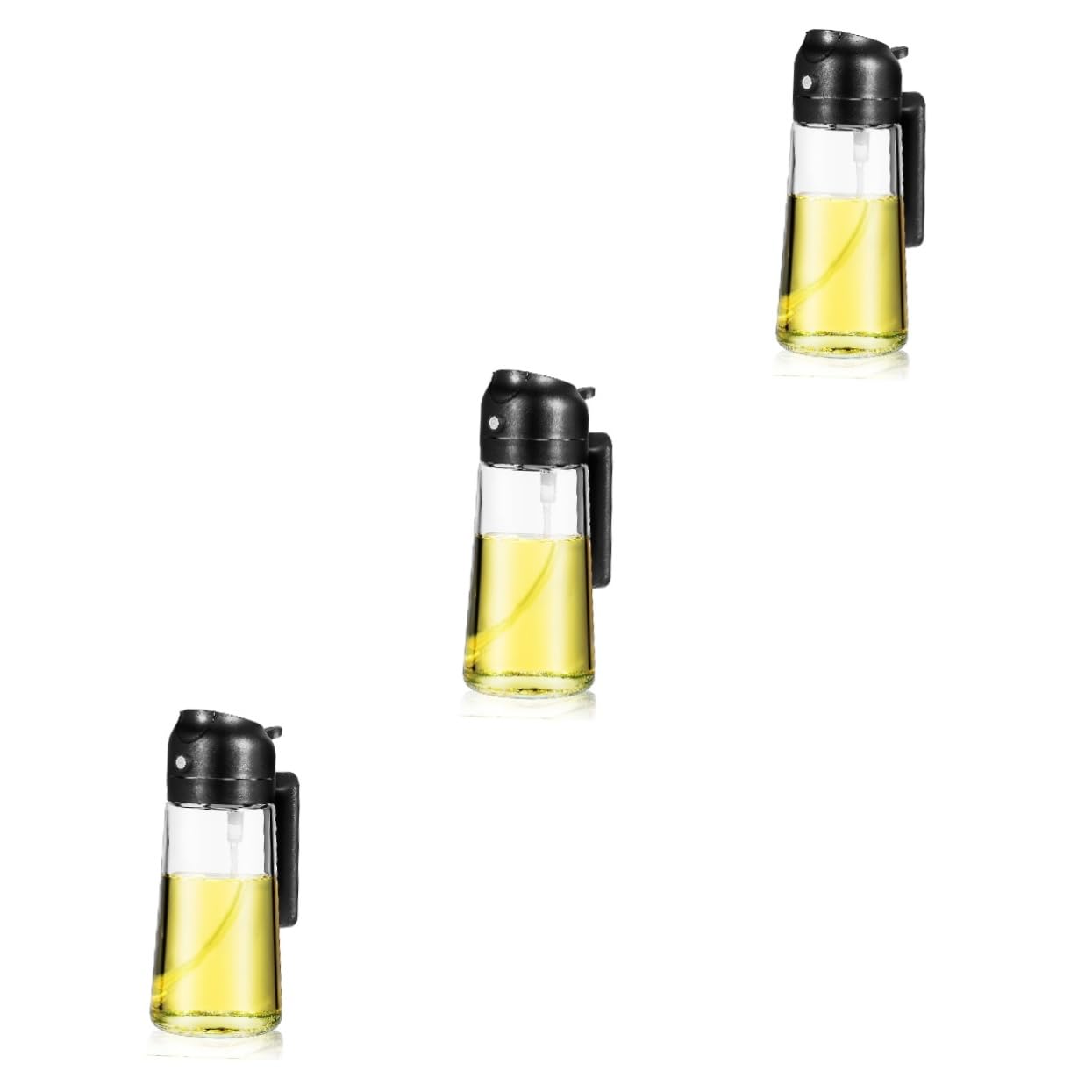 Spray huile d'olive en verre PRETYZOOM - Lot de 3 bouteilles pulvérisatrices de cuisine