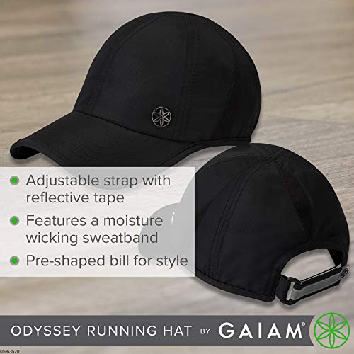 Gaiam Womens Baseball Gaiam Odyssey Running Hat Black, Black2 #TOP3
