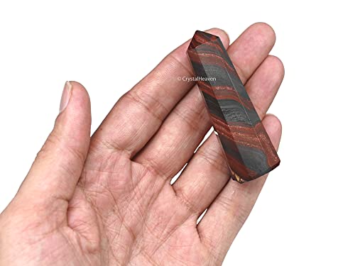 Image of Crystal Heaven Certified Iron Tiger Eye Crystal Tower Obelisk Point For Chakra, Healing And Balancing - Aaa Grade Original Certified Gemstone Agate For Reiki Meditation Yoga Spiritual (2-3 Inches)