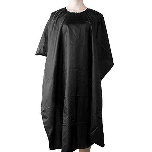 Hair Cutting Cape, ELFINA Salon Nylon Hairdressing Waterproof Gown, size 45" x 57" – Black
