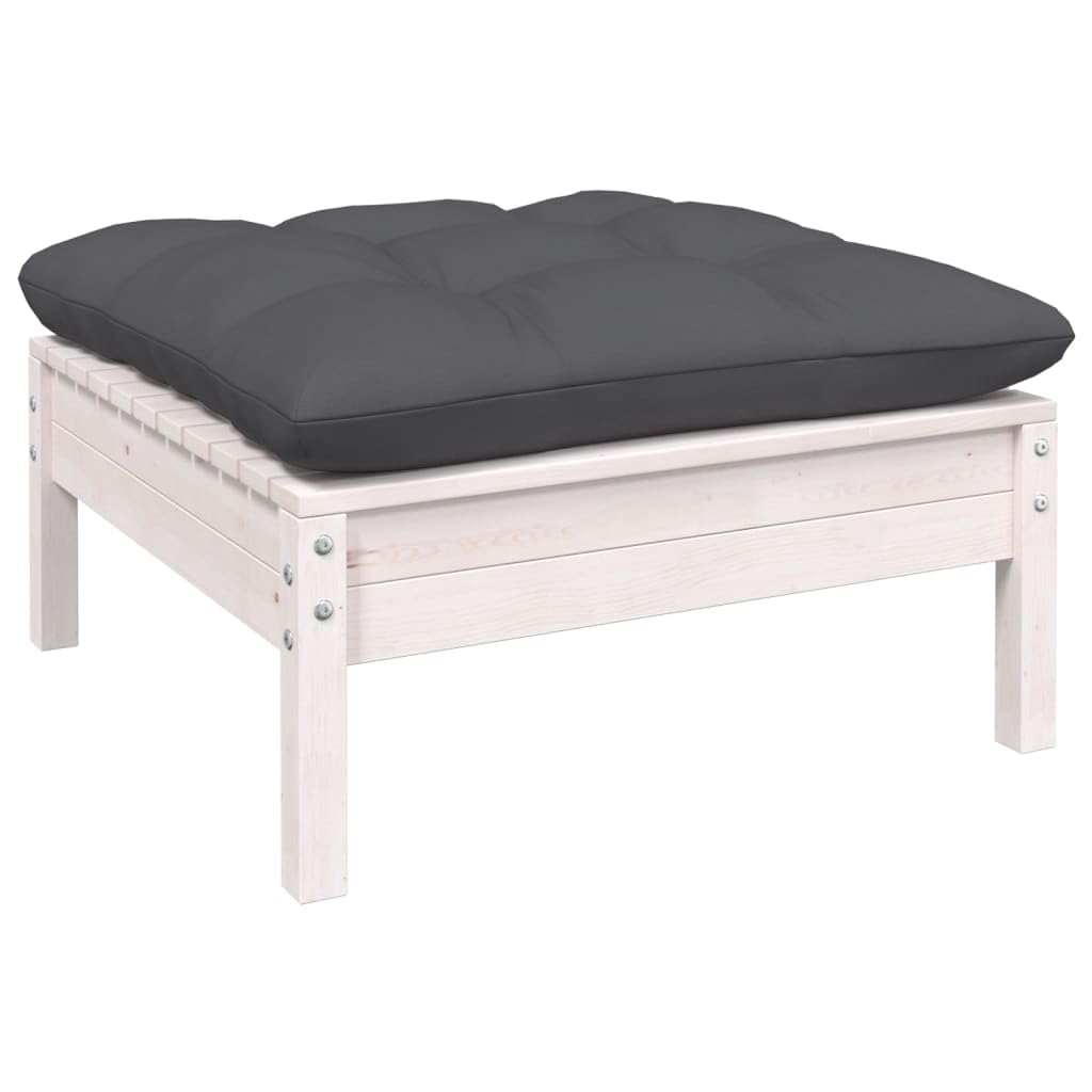 Générique Salon de Jardin Modulable 9 Pièces en Bois de Pin Massif avec Coussins Anthracite – Ensemble Canapé d'angle, Central et Table pour Terrasse, Jardin, Balcon | Confortable et Design