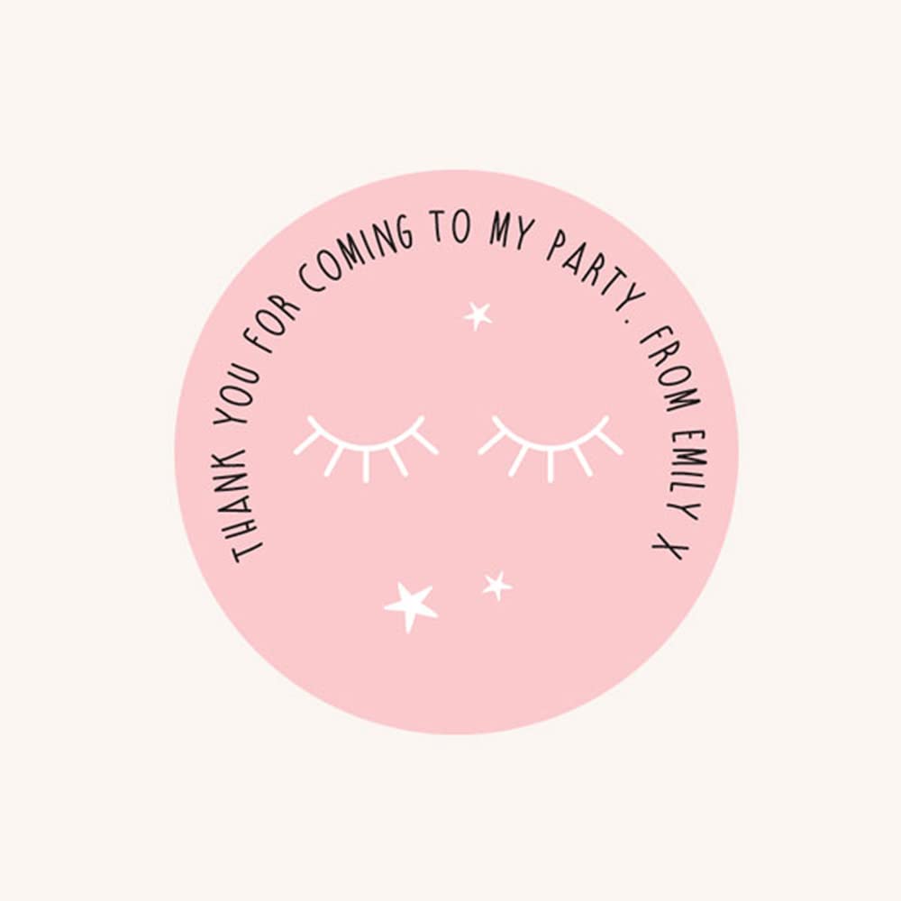 Personalised Sweet Cone Stickers - Beauty Pamper Party - Pack of 35