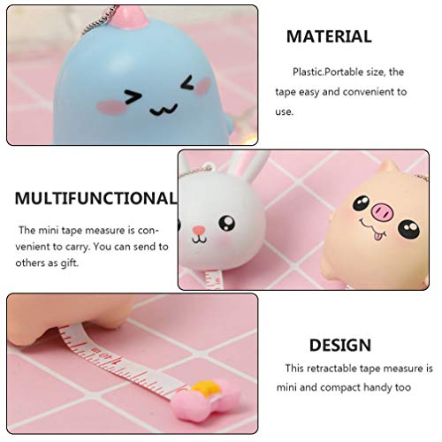 GALPADA Chaveiro de Fita Métrica para Cães: 2 Pcs Filhote de Bonito Retrátil Mini Fita Métrica Corpo