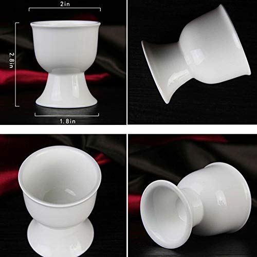 Goclothod 4 Pcs Porcelain Egg Cups Egg Boiled Egg Serving Cup Egg Tray Egg Holders