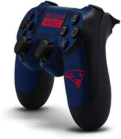 Vista 6 de Skinit Calcomanía para juegos compatible con el controlador de PS4, diseño oficial de los New England Patriots de la NFL, en blanco y negro