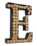 Decomil Wine Cork Holder (A-Z) (Letter E) | Decorative Wine Letters Cork Holder (E) | Wall Art Cork...