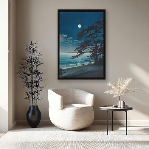Impression sur toile lune de Kawase Hasui 50x76 cm - 7