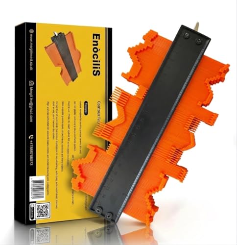 Contour Gauge EnociliS 10 inch with Lock Professional Duplicator Plastic Profile Tool for Woodworking Tiles Pipes Flooring Perfect gift for Men