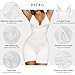 FeelinGirl White Cute Body Suits Women Lace Shapewear Bodysuit Tops Sexy Body Shaper Lingerie Going Out Fashion Outfits