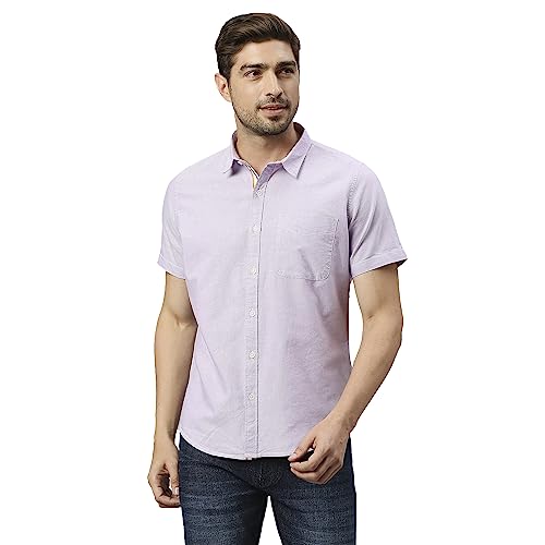 Image of Thomas Scott Men's Cotton Casual Shirt | Regular Fit | Soft & Breathable Fabric | Stylish Everyday Wear for Work, Travel & Outings