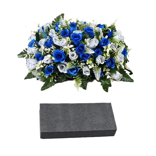 Fleurs de cimetière extérieures résistantes aux UV pour décoration de tombe et sépulture