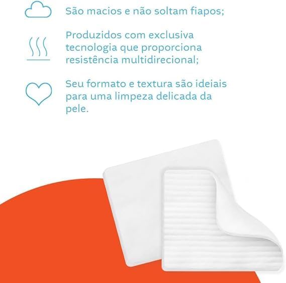 Cremer Algodão Quadrado Sem Perfume Pacote 100 Unidades