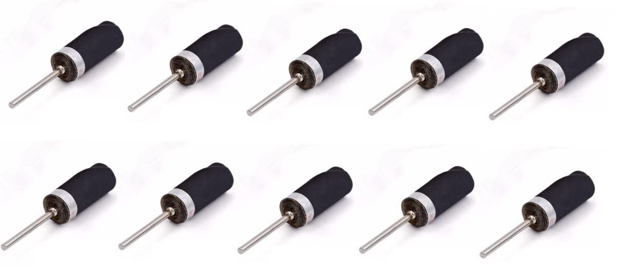 Boxonly 10 Pcs Sander Sticks 1200 Grit Polishing Stick Roller Sanding Drums Sleeves Sander Sandpaper for Plastic Metal Wood Sanding Tools Accessory