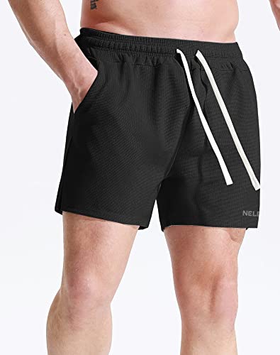Image of NELEUS Men's Lightweight Workout Athletic Shorts with Pockets