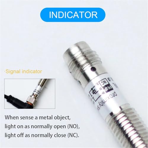 Capteur inductif M8 LJ8A3-2 detection metallique de precision PNP NC