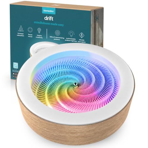 Homedics Drift 10 Wood Sand Table Zen Stress Relief (White Ash)