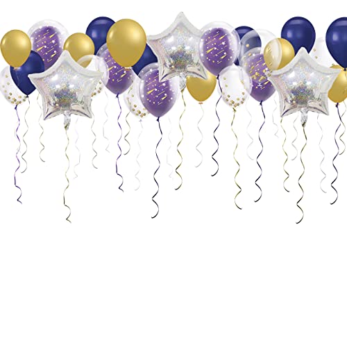 26Pcs Twinkle Little Star Balloon Decoration For Galaxy Birthday Party Balloon Banquet Celestial Universe Starry Night Shooting Star Theme Anniversary Engagement Bridal Shower Graduation Party Supplies #TOP4