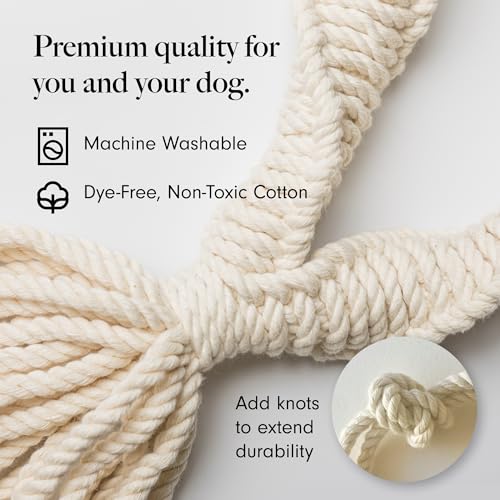 LAY-LO-Natural-Non-Toxic-Cotton-Rope-Toys-for-Small-and-Medium-Dogs-2-Pack-Includes-Live-Support-with-Dog-Trainer-Durable-Eco-Friendly-Unique-Boho-Designs-with-Handle-Interactive-Dog-Toy