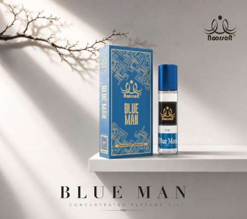 Image of Blue Man Attar 6ml - Long Lasting Alcohol-Free Perfume Oil for Men | Premium Fresh Aqua Fragrance | Roll-On Ittar for Daily Wear, Office & Special Occasions