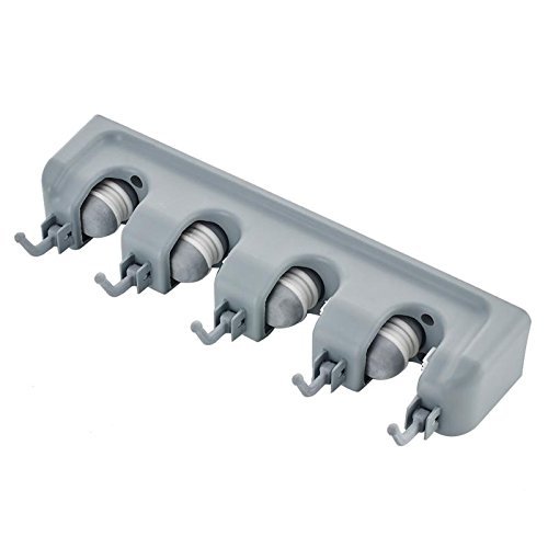 MURTISIDDH Mop and Broom Holder, Multipurpose Wall Mounted Organizer Storage Hooks, Ideal Broom Hanger for Kitchen Garden and Garage (4 Position 5 Hooks) (B07C7FRFBH) Amazon Price History, Amazon Price Tracker
