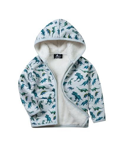 Image of V VALANCH Toddler Fleece Jacket Boys Girls Zip Up Hoodie Sweatshirt | Full Fleece Lining Throughout, Thick Warm, Cartoon, for Casual, School, Outerwear, Winter