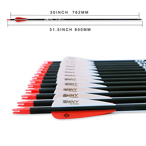 Image of TIGER ARCHERY 30 inch Carbon Arrows for Compound Recurve Bow Hunting Target