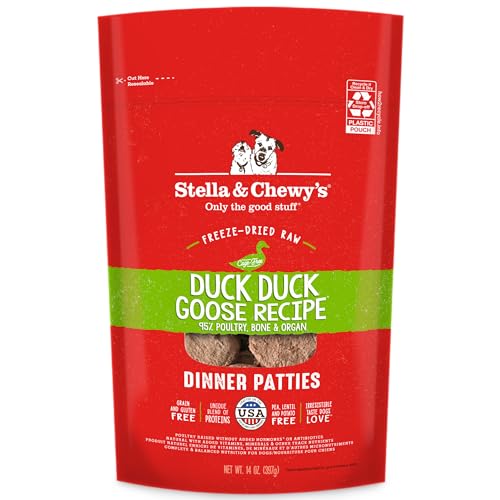 Stella & Chewy'S FDD-15 Freeze Dried Raw Dinner Patties – Grain Free Dog Food, Protein Rich Duck Duck Goose Recipe cover