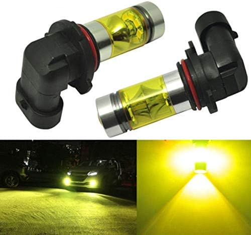 Geuxe Kit de bombillas antiniebla para faros delanteros 2X 9005 H10 9145 3000K amarillo 100 W