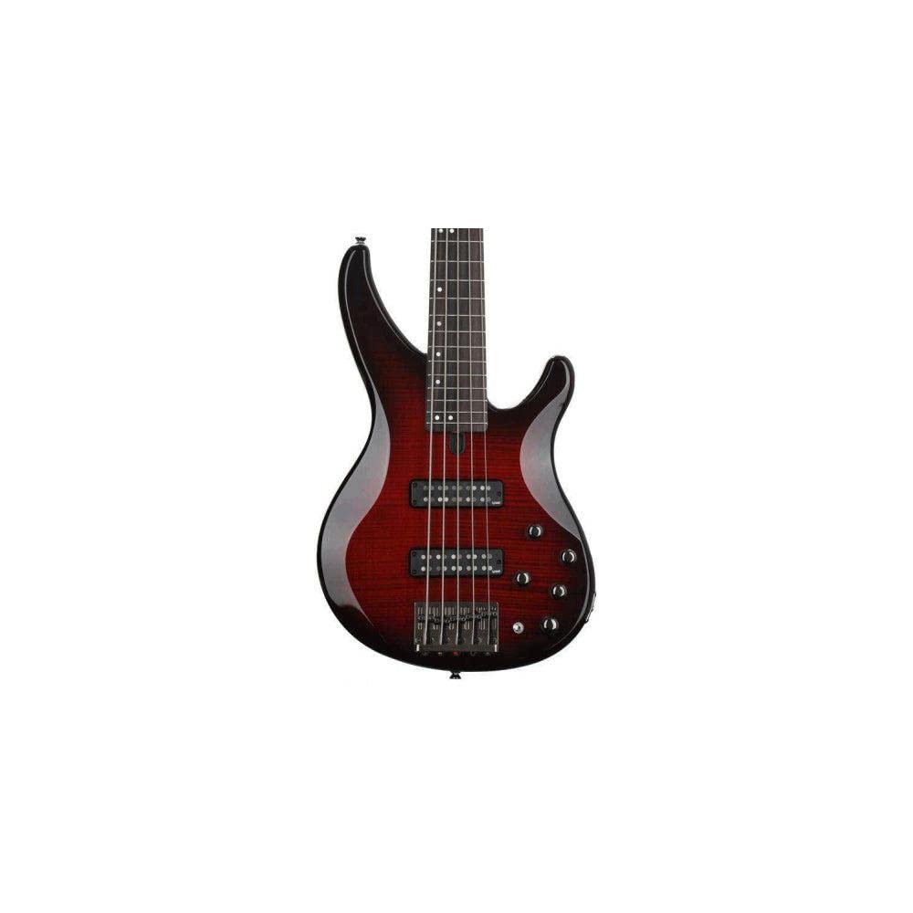 Amazon.com: Yamaha TRBX605 5-String Flamed Maple Bass Guitar, Dark