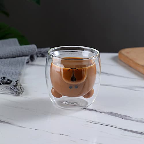 Süße Tassen Kaffee Teegläser Trinkgläser Kaffeeglas Doppelwandige Isolierglas Espressotasse Becher Geburtstagsgeschenk… - Image 3