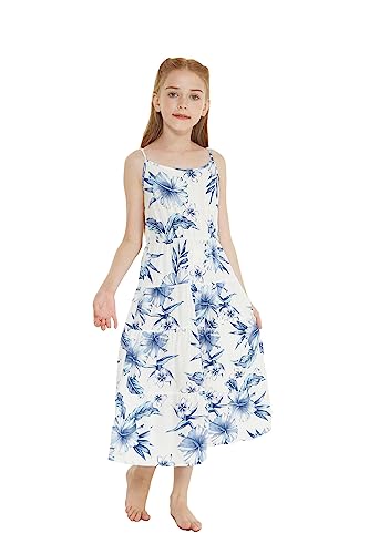 Girl Hawaiian Maxi Tiered Dress in Day Dream Bloom