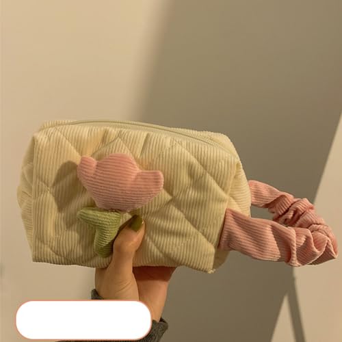Bolsa de aseo portátil con estampado de tulipán para tus viajes y escapadas 7