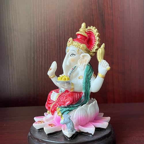 Statue Ganpati en résine sculptée, idole de collection