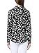 KARL LAGERFELD Paris Women's Blouse, Black/Soft White Multi, Medium