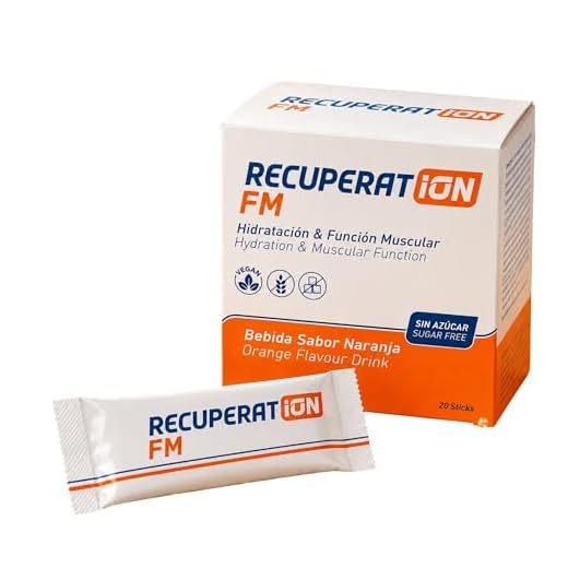Recuperat-ion | Bebida Hipotónica | Remineralización Muscular | Recuperación de Fatiga | Para Personas con Problemas Musculares | Fórmula Única a Base de 5 Iones | Problemas Articulares (20 Sobres)