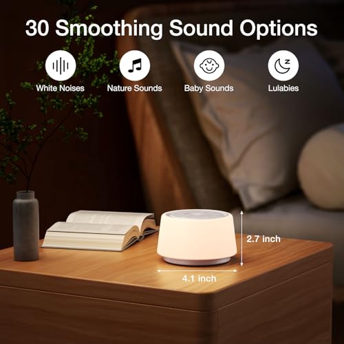 LEICEX White Noise Sound Machine | Sound Machine for Baby Rechargeable | 30 Soothing Sounds | 10 Colors Night Light | White Noise Machine for Sleep Baby Adults Portable Sound Machine for Home Travel - Image 4