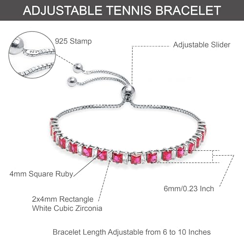 Image of TRUESILVER ACPL 925 Sterling Silver Adjustable Bolo Bracelet for Women | BIS Hallmarked Infinity Twisted, White & Amethyst Zircon Box Chain Bracelet Gift for Wedding Anniversary Birthday