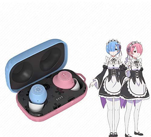 CAOMEI ワイヤレス イヤホン Re:ゼロから始める異世界生活 レム ラム 印象風 bluetooth イヤホン スポーツ 耳掛け Hi-Fi音質 音量調整 マイク内蔵 瞬時接続 ブルートゥースイヤホン ハンズフリー通話 軽量 人気 可愛い コスプレ小物 誕生日 ギフト プレゼント 旅行 通勤通学 贈り物 アニメ 周辺 グッズ