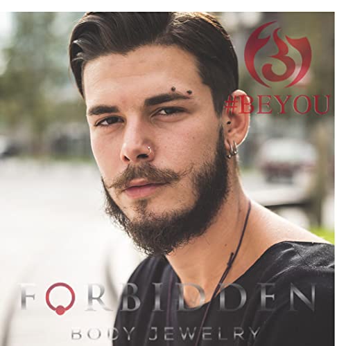 Forbidden Body Jewelry Snake Eyes Piercing Jewelry Tongue, Conch, Belly Button or Eyebrow Rings for Women & Men - 16g Curved Barbell 3mm Solid Ball Ends Surgical Steel Piercing Gold (1 Pc - 9/16")3