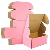 MAGICTAILL 12x9x2 inches Shipping Boxes Set of 25, Small Corrugated Cardboard Box, Literature Mailer, Gift Boxes (Pink, 12x9x2)