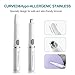 Face Eyebrow Nose Ear Hair Trimmer by TOUCHBeauty, All-in-ONE Hair Remover for Women & Men, Dual Blades Shaver Battery Powered Upgraded Version TB-1458(White)