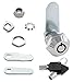 Uenhoy 4 Pack Tubular Cam Locks Keyed Alike, RV Locks Replacement, 5/8 Inch Cabinet Cam Lock Set for Mailbox Tool Box Vending Machine ATM
