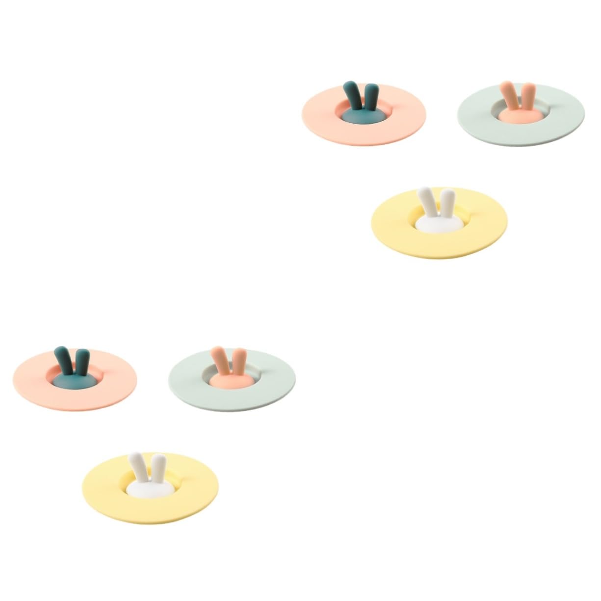 IMIKEYA 6pezzi Coperchi Silicone Multi-funzione Per Tazze Resistente Alle Alte Temperature Adatto Per Bevande Calde e Fredde Colori