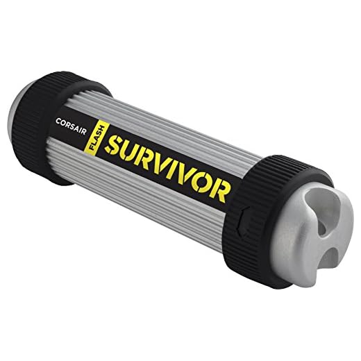Corsair Flash Survivor 64GB USB 3.0 Flash Drive, Aluminium, black, Model: CMFSV3B-64GB