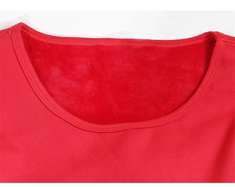 OFFSUM Ropa Interior Térmica Mujer - Otoño Invierno Algodón Mujer Ropa Interior Térmica De Fondo Grueso M-5Xl Pantalones Largos Traje De Lencería 2 Piezas Ropa De Dormir Diaria Casual