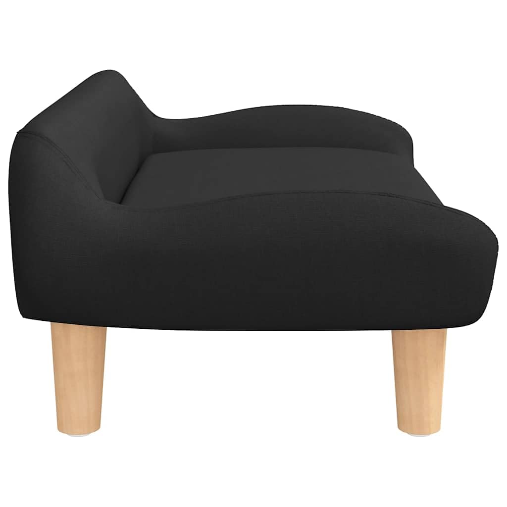 vidaXL Divano per Bambini Nero 70x40x24 cm in Tessuto, Mini Divano, Sofa per Bambini, Poltrona per Divano per Bambini, Divano per Sala Giochi