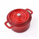 SHAPLE Olla De Sopa Mini olla esmaltada de hierro fundido, olla pequeña para leche, olla auxiliar para alimentos para el hogar, olla para condimentos