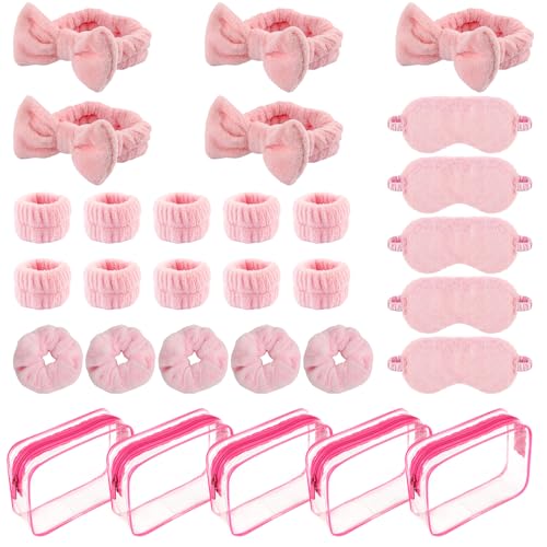 Accessoires de fête soirée pyjama : kit anti-lumière avec masque de sommeil en peluche
